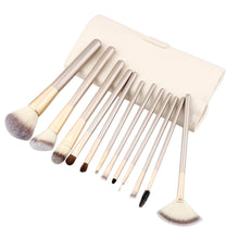 12pcs Rose gold Makeup Brushes set Foundation Eyeshadow eyebrow professional make up brush Cosmetics with Leather Toiletry Kits