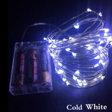 1Set 2M 5M 10M 3AA Battery Powered Decorative LED copper wire Fairy String Lights for Christmas Holiday Wedding and Parties