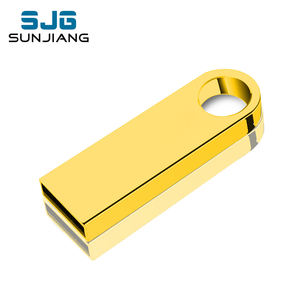 2017 Newest steel meta waterproof USB Flash drives 64GB pen drive 32GB 16GB 8GB 4GB Gold/Silver flash Drive pendrive HOT gift