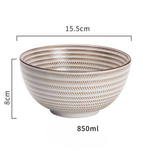 Japanese classical ceramic tableware kitchen soup noodle rice bowl 6 inch 8 inch big ramen bowl  spoon and tea cup