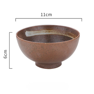 Japanese classical ceramic tableware kitchen soup noodle rice bowl 6 inch 8 inch big ramen bowl  spoon and tea cup