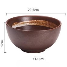 Japanese classical ceramic tableware kitchen soup noodle rice bowl 6 inch 8 inch big ramen bowl  spoon and tea cup