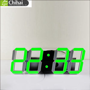Large Digital 3D Led Wall Clock Modern Design Home Decor Duvar Saati Saat Alarms Temperature Date Countdown Timer Wall Watch