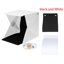 Mini Lightbox Studio Photo Photography Tent Kit LED Light with Black White Backgrond USB LED light