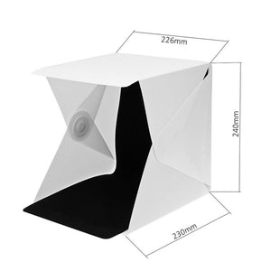 Mini Lightbox Studio Photo Photography Tent Kit LED Light with Black White Backgrond USB LED light