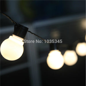 Novelty Outdoor lighting 5cm big size LED Ball string lamps Black wire Christmas Lights fairy wedding garden pendant garland