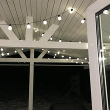 Novelty Outdoor lighting 5cm big size LED Ball string lamps Black wire Christmas Lights fairy wedding garden pendant garland